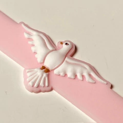 Pulseira de Silicone Divino Espírito Santo - Rosa