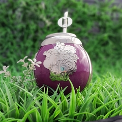 Mate BT21. Cerámica y alpaca. con bombilla