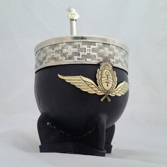 Mate Imperial Alpaca. Fuerza Aérea Argentina. Con bombilla. - comprar online