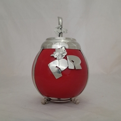 Mate Redondos. Patricio Rey. Cerámica y alpaca. Con bombilla - comprar online