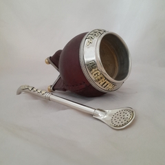 Mate Torpedo Imperial. Argentina. Con base alpaca y bronce. en internet