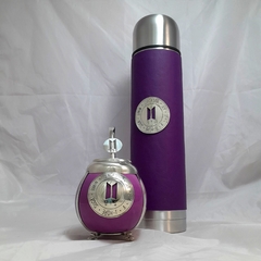 Set BTS. I Purple You. Mate, bombilla y termo. en internet