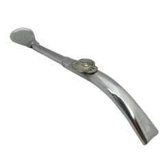 Bombilla Pico de Loro de Alpaca. Escudo Nacional Argentino