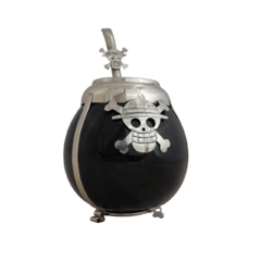 Mate Luffy One Piece. Cerámica y alpaca. Con bombilla en internet