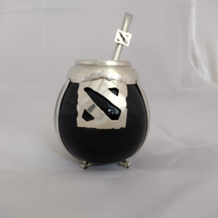 Mate Dota2. Cerámica y alpaca. Con bombilla