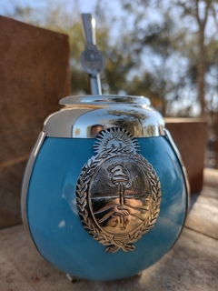 Mate Escudo Nacional. Cerámica y alpaca. Con bombilla en internet