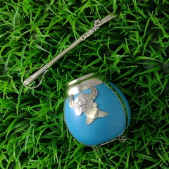 Mate Stitch. Cerámica y alpaca. Con bombilla