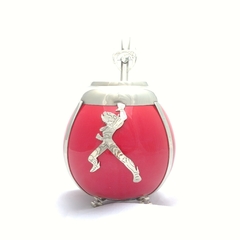 Mate Saint Seiya. Caballeros del Zodiaco. Cerámica y alpaca. Con bombilla