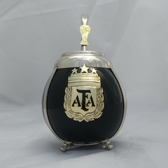 Imagen de Mate y bombilla AFA. Selección Argentina. Cerámica y alpaca