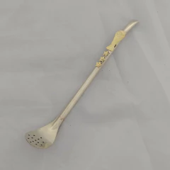 Bombilla Argentina Tricampeón. Copa y estrellas. Alpaca y bronce - comprar online