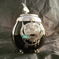 Mate Motörhead. cerámica y alpaca. con bombilla