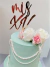 Cake Topper con palito PERSONALIZADO Ac. Espejo