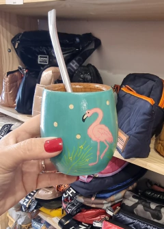 Mate de madera pintado