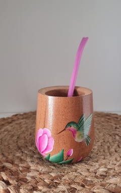 Mate de madera pintado
