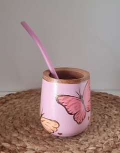 Mate de madera pintado
