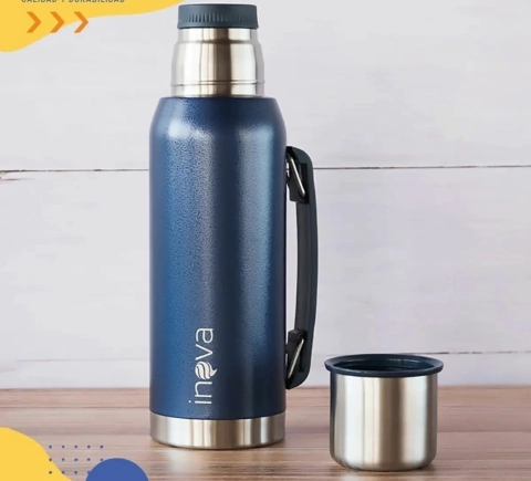 Termo de 1lt de Acero inoxidable doble capa