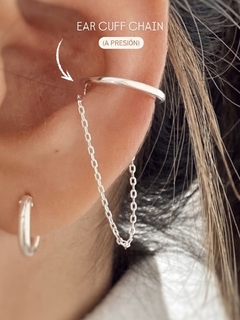 EAR CUFF CHAIN SILVER (UNIDAD)