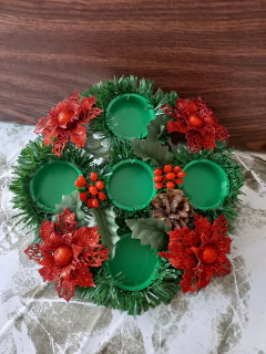 CORONA DE ADVIENTO GRANDE IMPRESION 3D DECORADA - comprar online