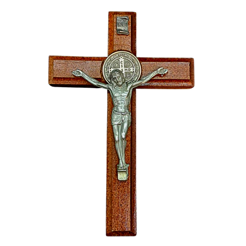 CRUZ 13 CM CON MEDALLA DE SAN BENITO