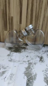 ENVASE PARA AGUA BENDITA FORMA DE CORAZON TAPA ALUMINIO