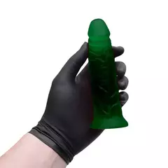 Prótese 14x3,4Cm Pênis De Borracha Clear Perfumado Menta na internet