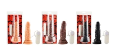Pênis Macio 15,4x4cm com Vibrador Preto - comprar online