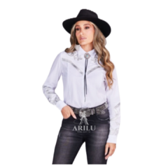 Camisa All Hunter Feminina com Bordados Branca 2956 na internet