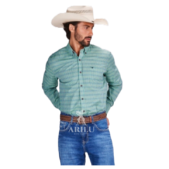 Camisa All Hunter Masculina Custom Fit Xadrez Verde 2994 - Agroarilu Moda Country
