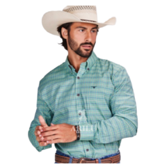 Camisa All Hunter Masculina Custom Fit Xadrez Verde 2994