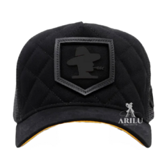 Boné Sacudido's Logo Metelassê Fogo Preto BN369SCD - Agroarilu Moda Country