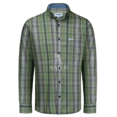 Camisa Wrangler Masculina Tricoline ML WLS174