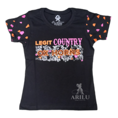 T-Shirts Ox Horns Infantil Menina Preto 5215 na internet