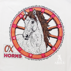 T-Shirts Ox Horns Infantil Menina Branco 5222 - Agroarilu Moda Country