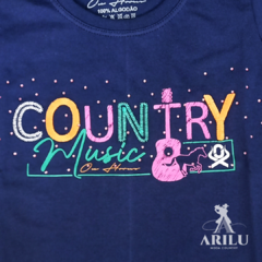 T-Shirts Ox Horns Infantil Menina Marinho 5217 - comprar online