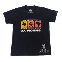 Camiseta Ox Horns Infantil Menino Preta 5214 - comprar online