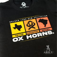 Camiseta Ox Horns Infantil Menino Preta 5214 na internet