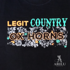 Camiseta Ox Horns Infantil Menino Preta 5213 - Agroarilu Moda Country