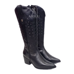 Bota Country Feminina Dellicate Cano Alto Preta 003.22.046