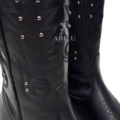 Bota Country Feminina Dellicate Cano Alto Preta 003.22.046 - comprar online