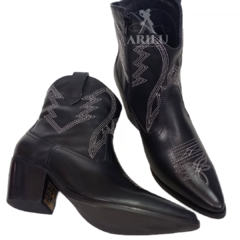 Bota Country Feminina Preta Cano Baixo 005.24.311P - Agroarilu Moda Country