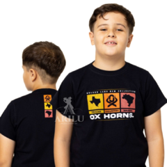 Camiseta Ox Horns Infantil Menino Preta 5214