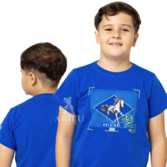 Camiseta Ox Horns Infantil Menino Azul Royal 5211
