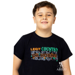Camiseta Ox Horns Infantil Menino Preta 5213