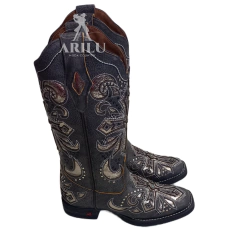 Bota Texana Goyazes Feminina Black Cruz 201B 213206 na internet