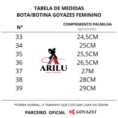 Bota Texana Goyazes Feminina Preto e Prata 200B 233201 na internet