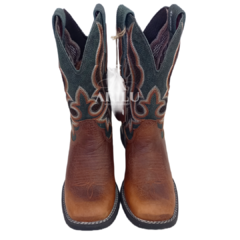 Bota Texana Goyazes Masculina Dallas Tabaco Verde Z58 241506