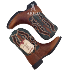 Bota Texana Goyazes Masculina Dallas Tabaco Verde Z58 241506 - loja online