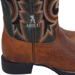 Bota Texana Goyazes Masculina Dallas Tabaco Verde Z58 241506 - comprar online