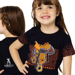 T-Shirts Ox Horns Infantil Menina Preto 5216