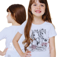 T-Shirts Ox Horns Infantil Menina Branca 5223